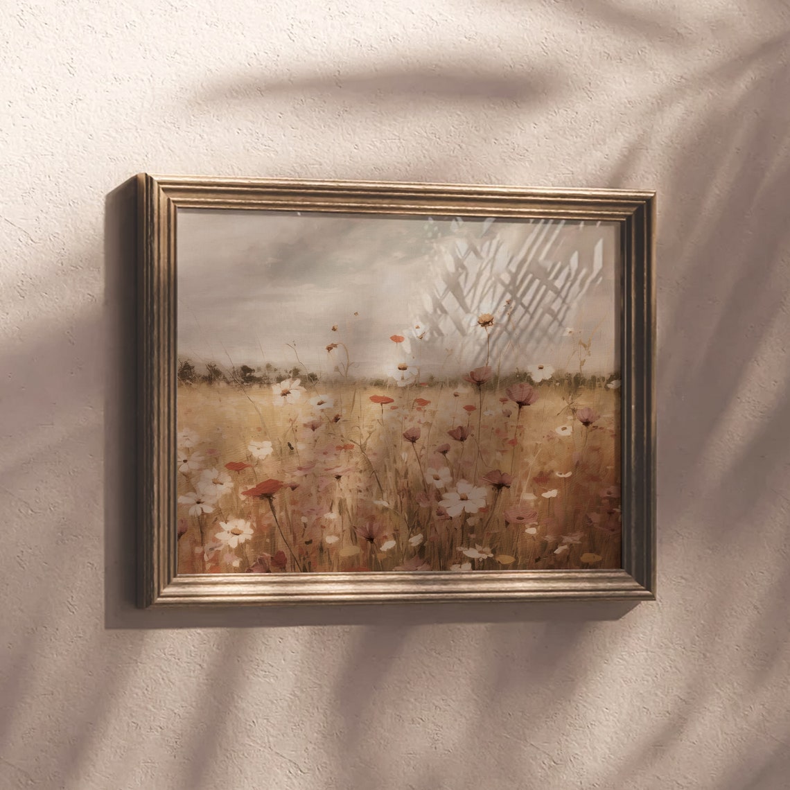 Vintage Floral Spring Print Landscape Flower Meadow Oil Painting Wildflower Field Country Farmhouse Wall Art - Image 4