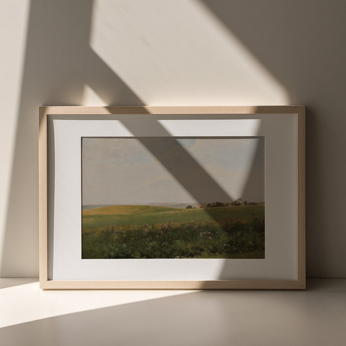Spring Wildflower Meadow Rolling Hills Vintage Pastoral Landscape Poster - Image 7