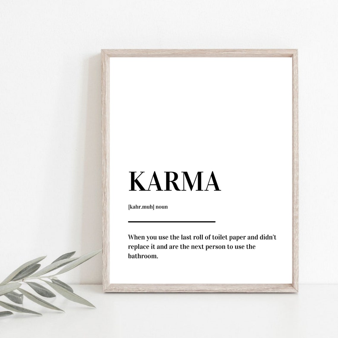 Karma and Deja Poo Funny Bathroom Humor Dictionary Two Piece Poster - Image 3
