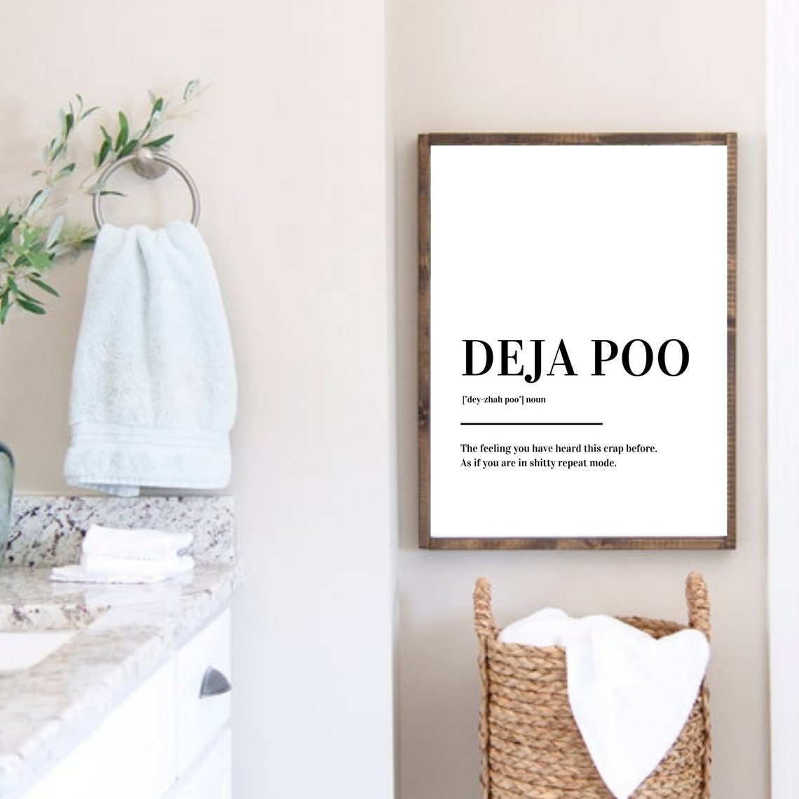 Deja Poo Funny Definition Dictionary Style Bathroom Humor Poster - Image 6