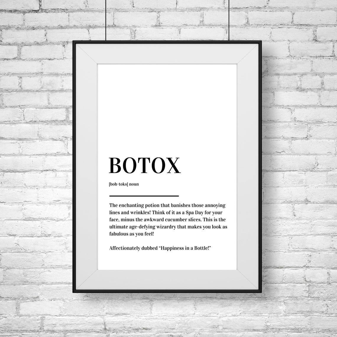 Botox Definition Typography Funny Beauty Gift Minimalist Poster - Image 2