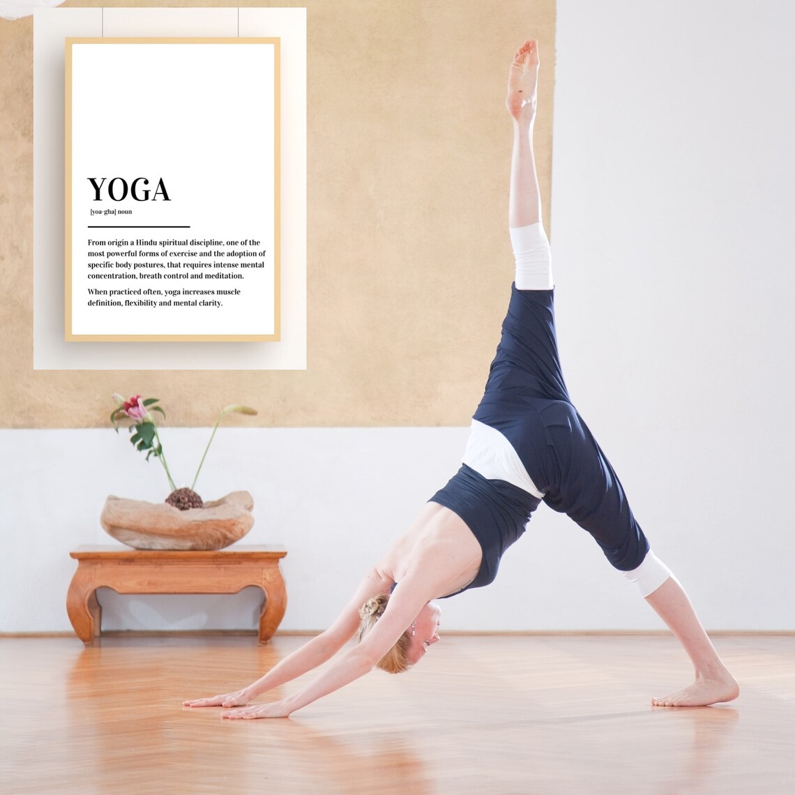 Yoga Definition Dictionary Wellness Art Mindful Living Minimalist Poster - Image 5