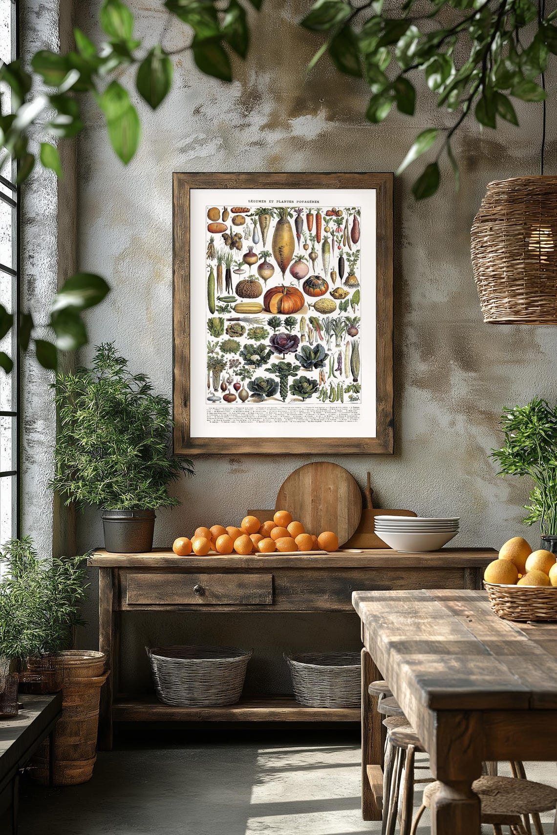 Adolphe Millot French Vegetables Vintage Botanical Chart Art Print