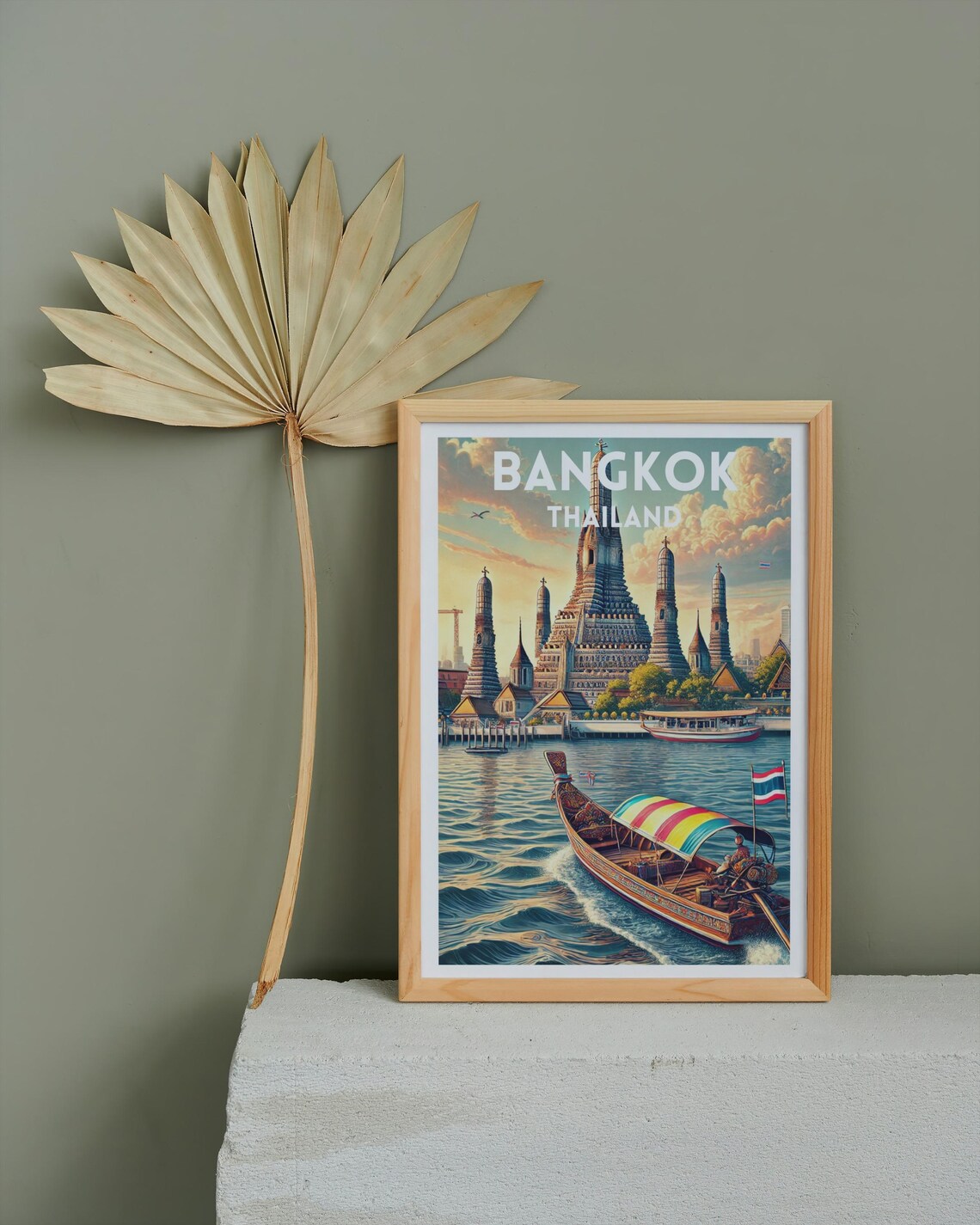 Bangkok Travel Print Thailand Travel Poster Travel Decor Wall Art Thailand Temple Poster Bangkok Lovers Wall Art Modern Home Decor Gift - Image 5