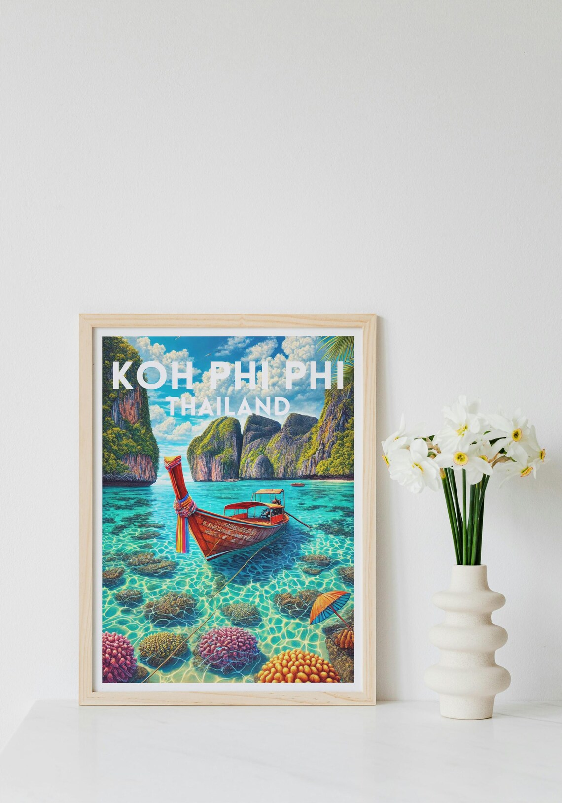 Koh Phi Phi Travel Poster, Thailand Travel Decor - Image 3