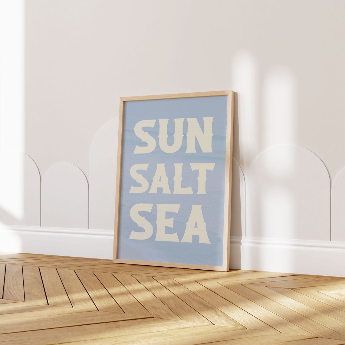 Coastal Cowgirl Print Western Nautical Decor Western Quote Poster Beachy Sea Ocean Wall Art Retro Aesthetic Blue Print Trendy Beach House - Image 4