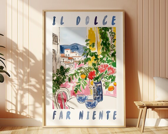 Il Dolce Far Niente Italy Kitchen Art Print