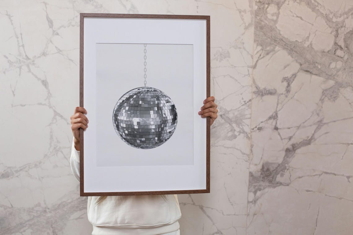 Disco Ball Retro Party Poster, Dance Floor Decor - Image 3