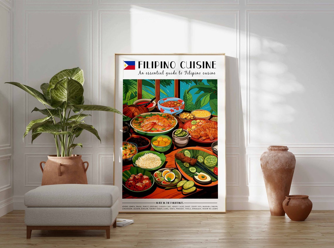 Filipino Cuisine Essential Guide Feast Table Food Lover Poster - Image 2