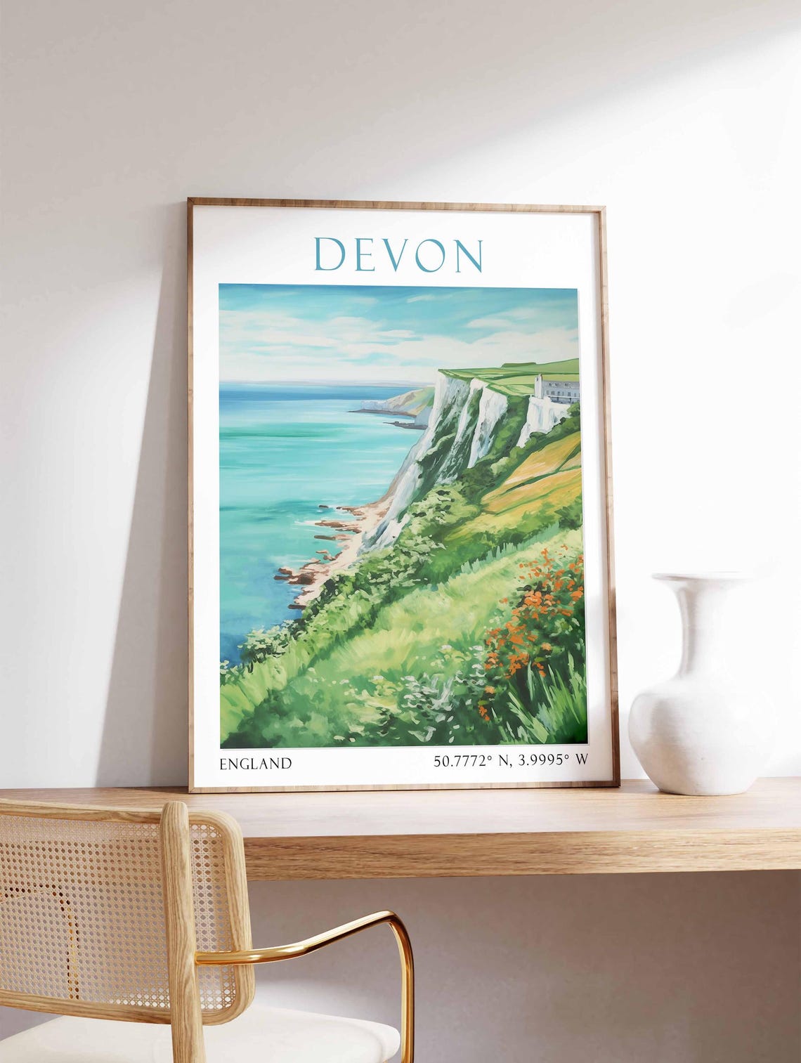 Devon Travel Poster, Devon Decor Gift