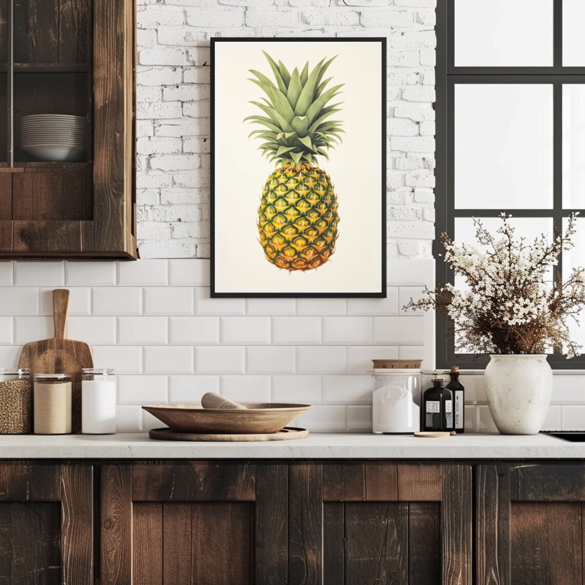 Vintage Pineapple Poster, Retro Tropical Kitchen Art - Image 4