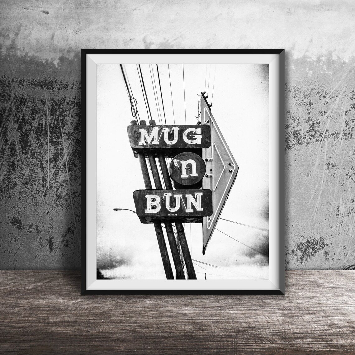 Mug N Bun Indianapolis Neon Sign, Kitchen Art Print - Image 2