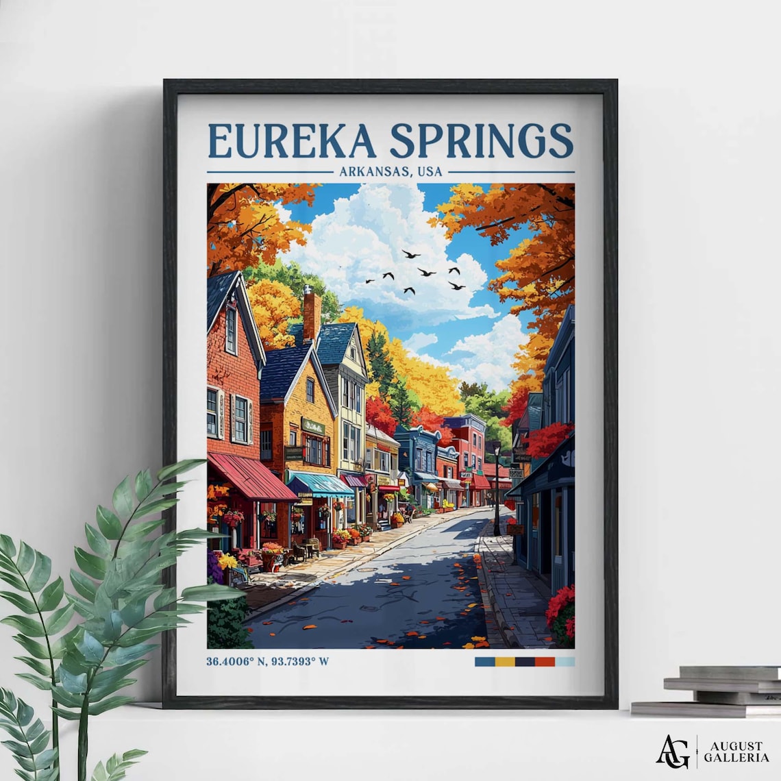 Eureka Springs Arkansas Retro Travel Poster