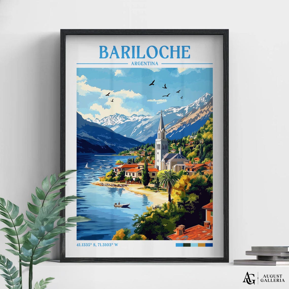 Bariloche Argentina Retro Travel Print Wanderlust Posters Wall Art Framed Prints Canvas Poster