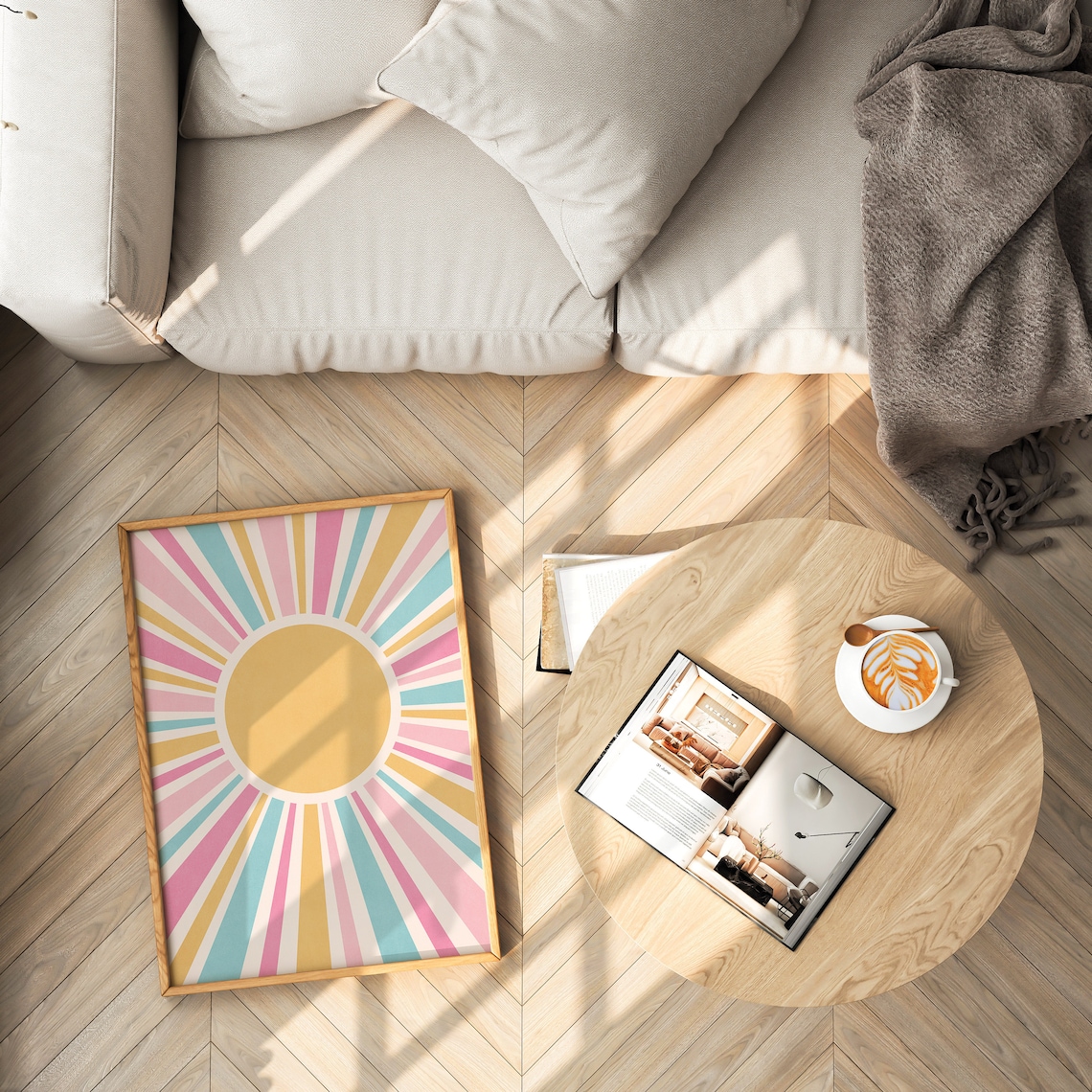 Sun Minimalist Print, Boho Nursery Decor - Image 3