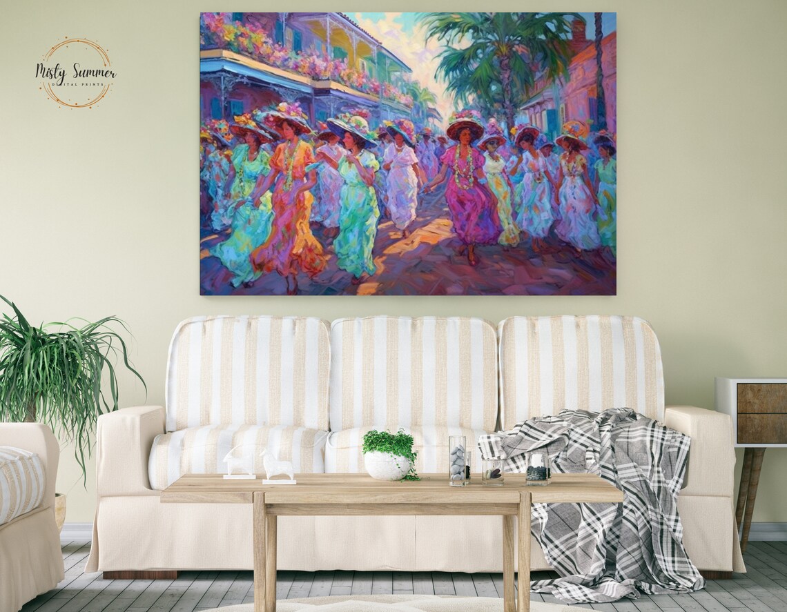 New Orleans Mardi Gras French Quarter Art Print - Image 3