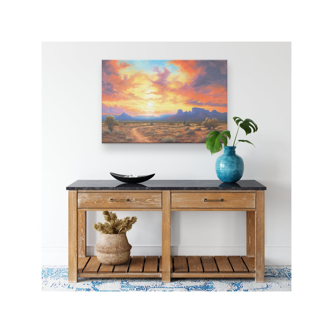 Impressionist Print On Desert Landscape Wall Art Rustic Home Decor Or Cottage Living Room Large Wall Art Housewarming Gift - Image 3
