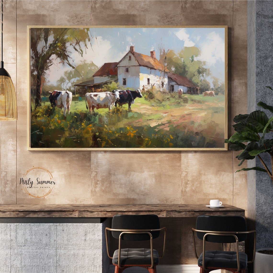 Rustic Impressions Impressionist Print On For Farmhouse Wall Art Country Home Decor Or Rustic Living Room Large Wall Art For Farm - Image 4