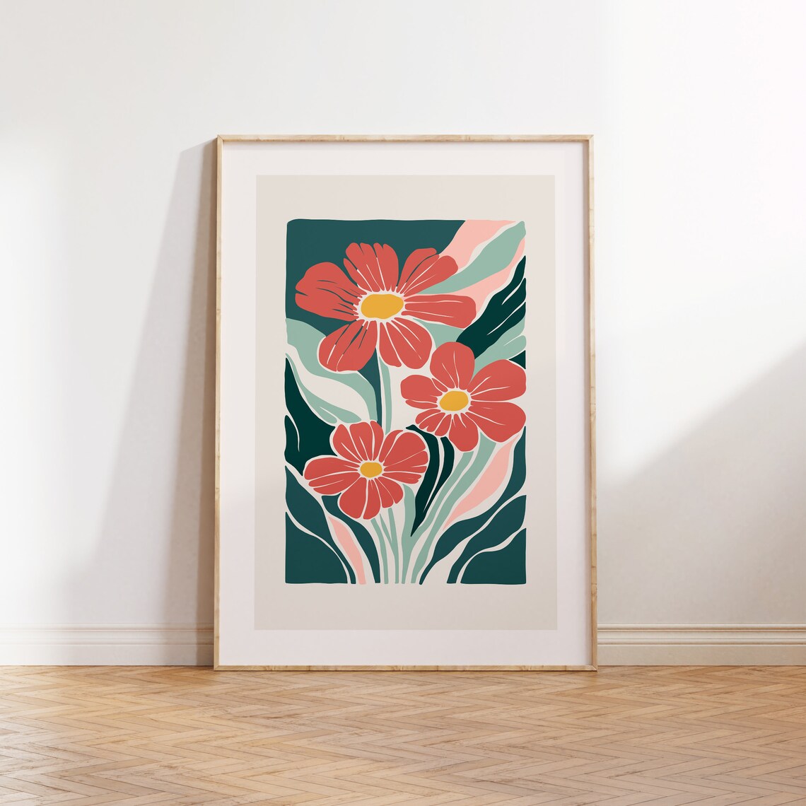 Eclectic Flowers Abstract Floral Wall Art Print