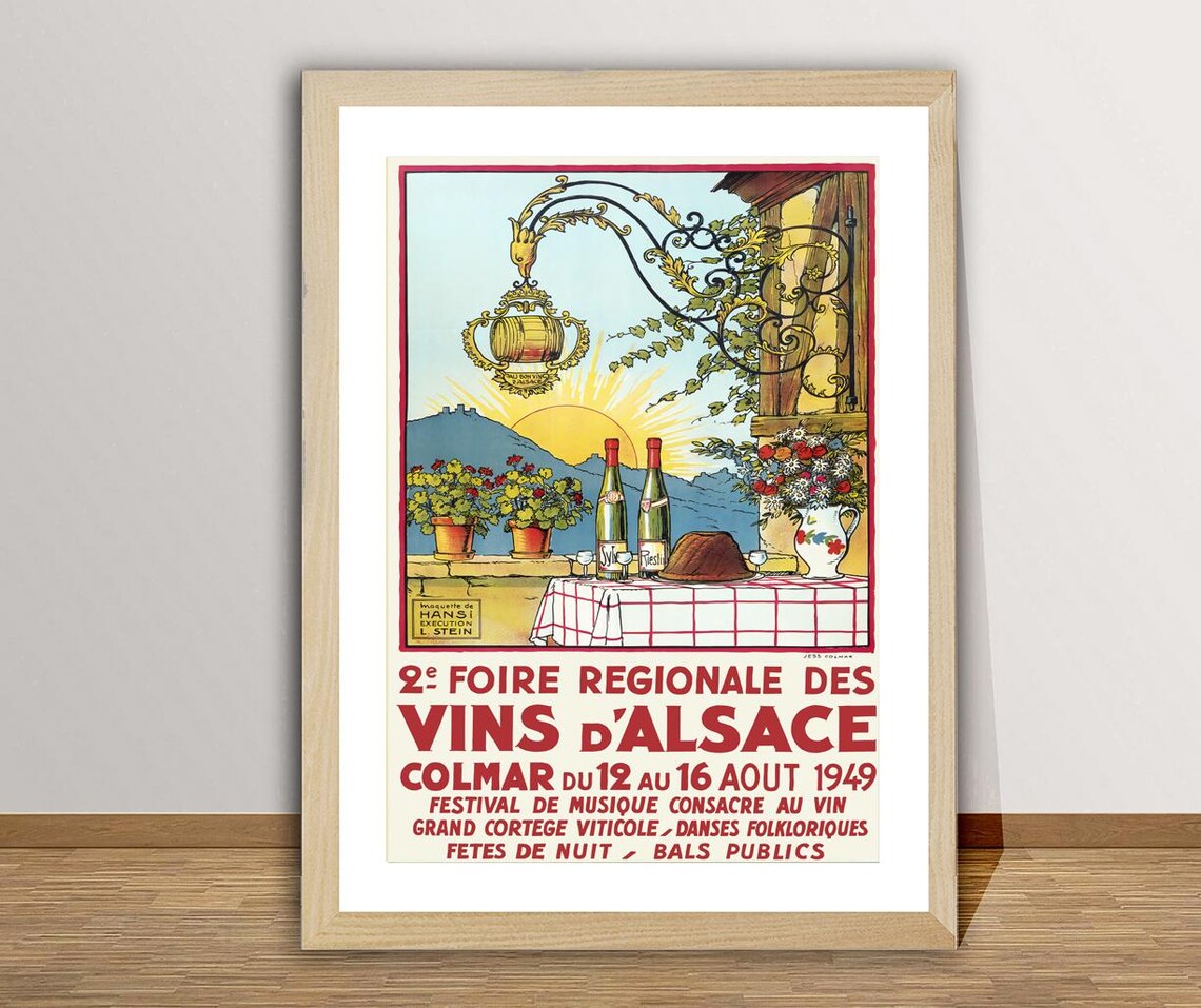 Vins Dalsace Vintage Wine Poster Print, France - Image 2