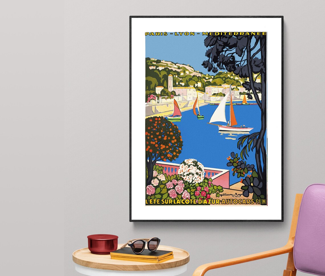 Lete Sur La Cote Dazur France Vintage Travel Poster