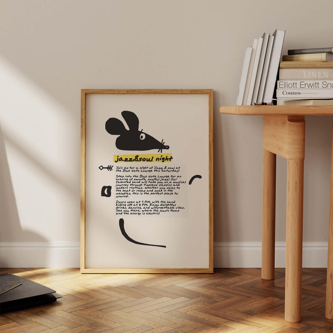 Jazz and Soul Night Quirky Mouse Poster for Blue Note Lounge Fans - Image 3