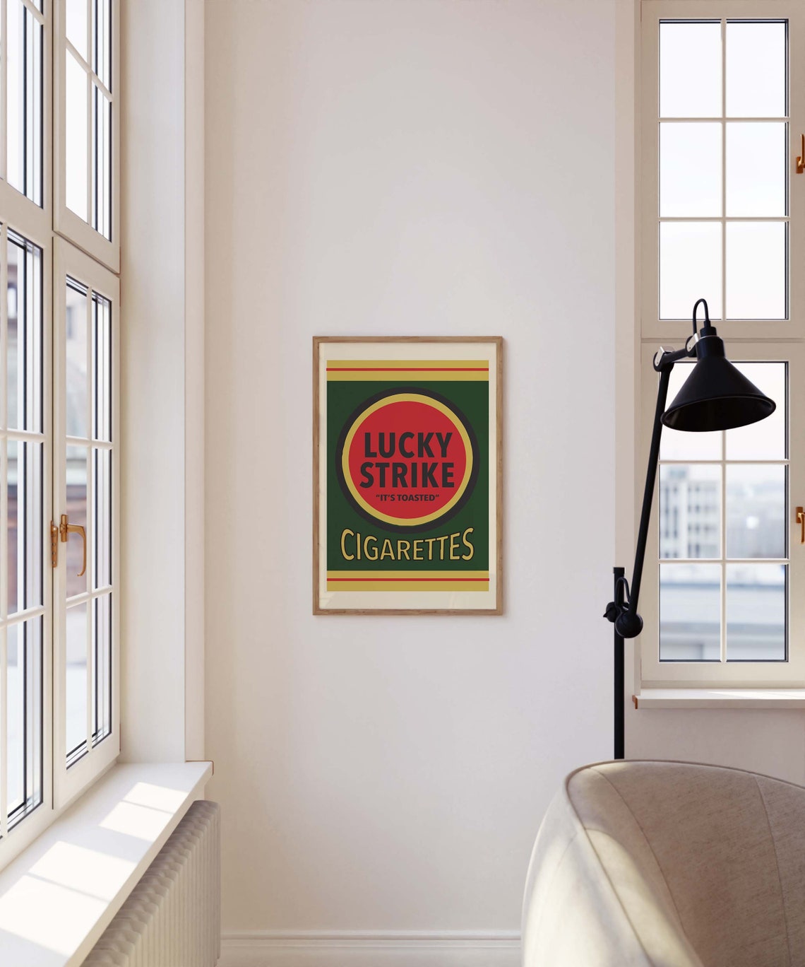 Lucky Strike Its Toasted Vintage Cigarette Advertisement Poster - Image 2