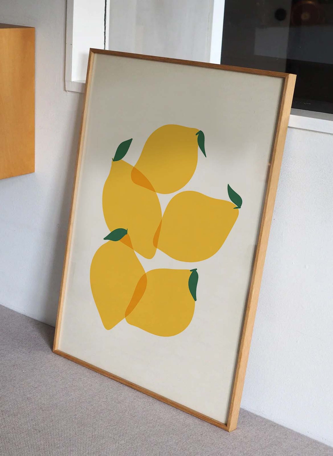 Bright Yellow Lemons Botanical Citrus Fruit Kitchen Art Print - Image 2