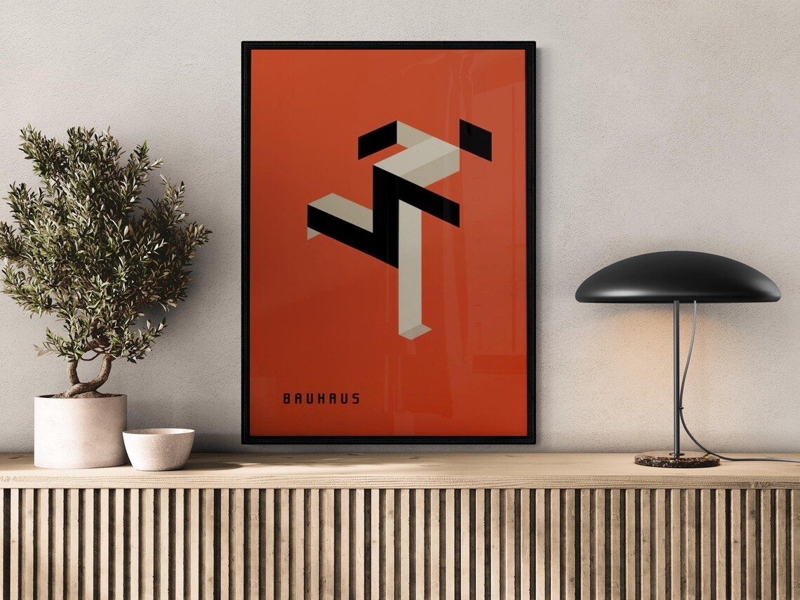 Running Man Geometric Abstract Motivational Art