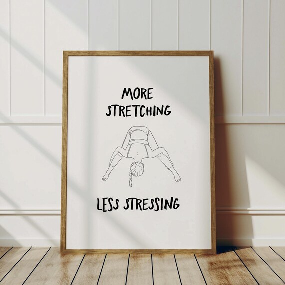 Yoga Print, Minimalist Motivational Quote Art