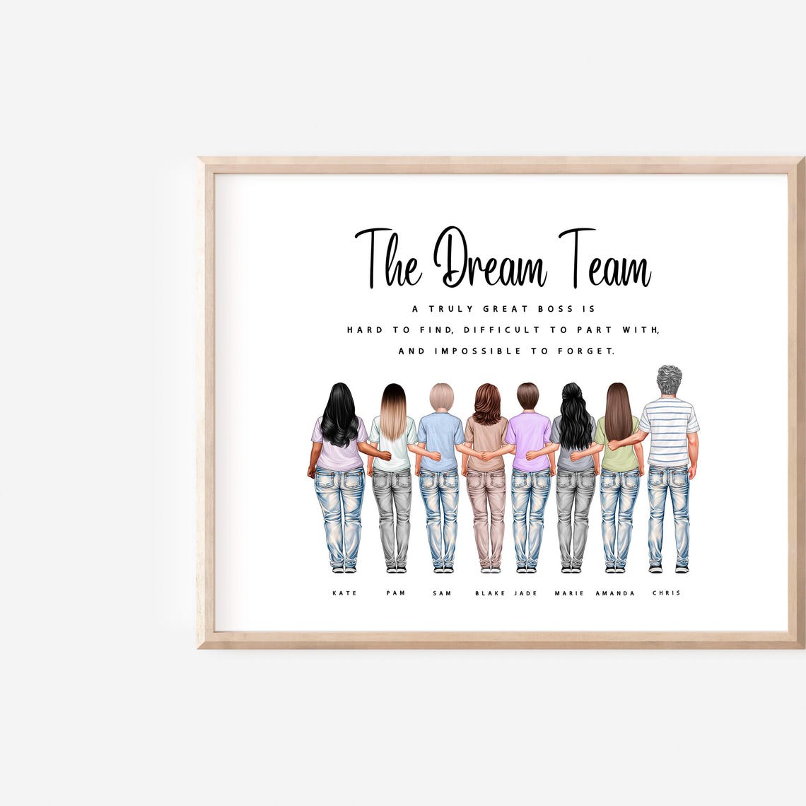 The Dream Team A Great Boss Hard To Find Appreciation Poster