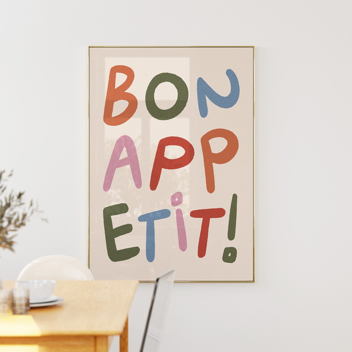 Bon Appetit Hand Drawn Modern Kitchen Art Print - Image 5
