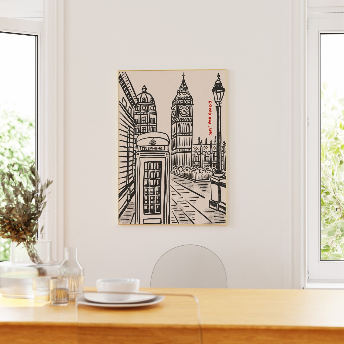London City Print, Retro Minimalist Travel Poster - Image 4