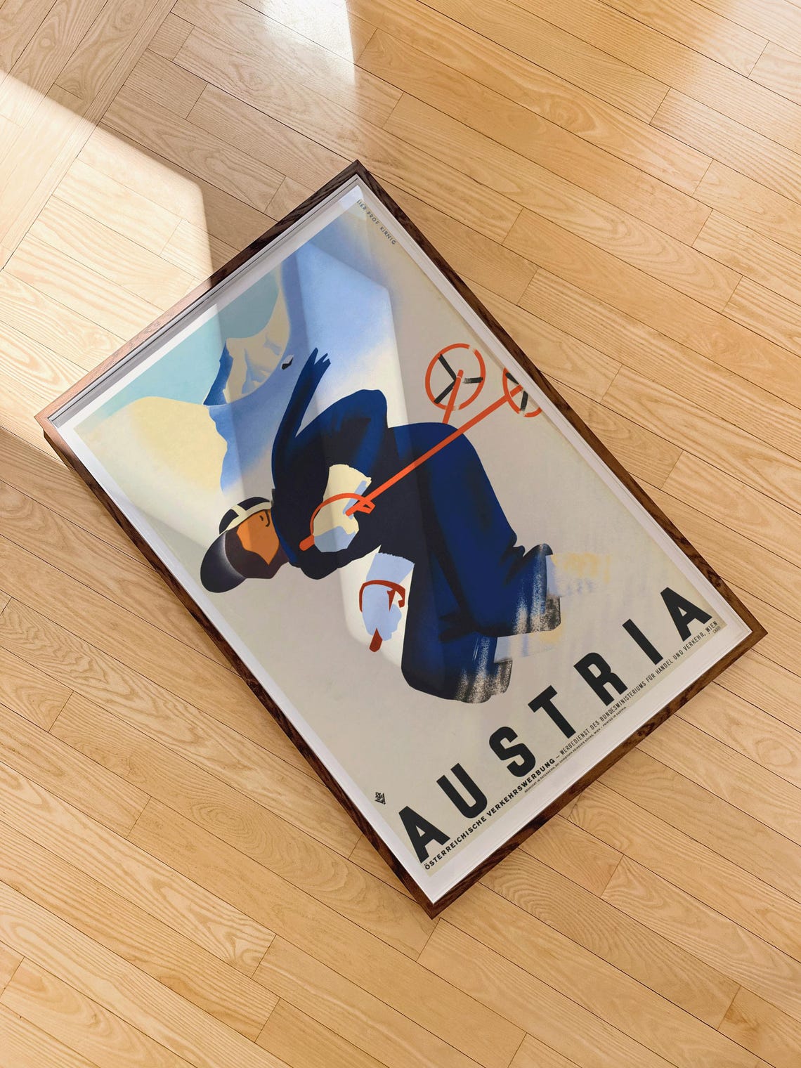 Austria Vintage Skiing Poster, Winter Sports - Image 2