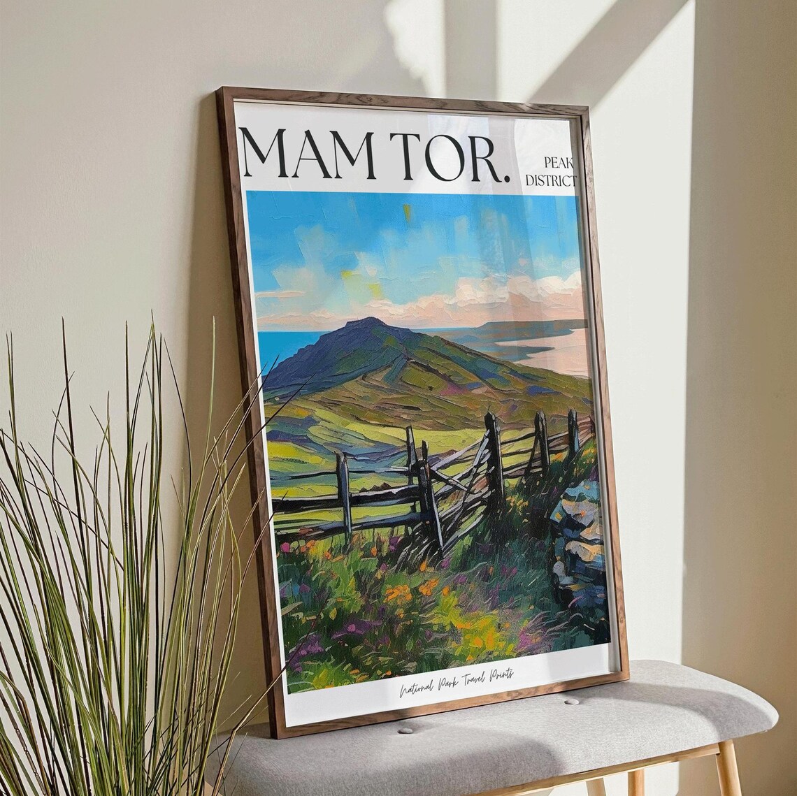 Mam Tor Peak District - Vintage Travel Poster - Image 5