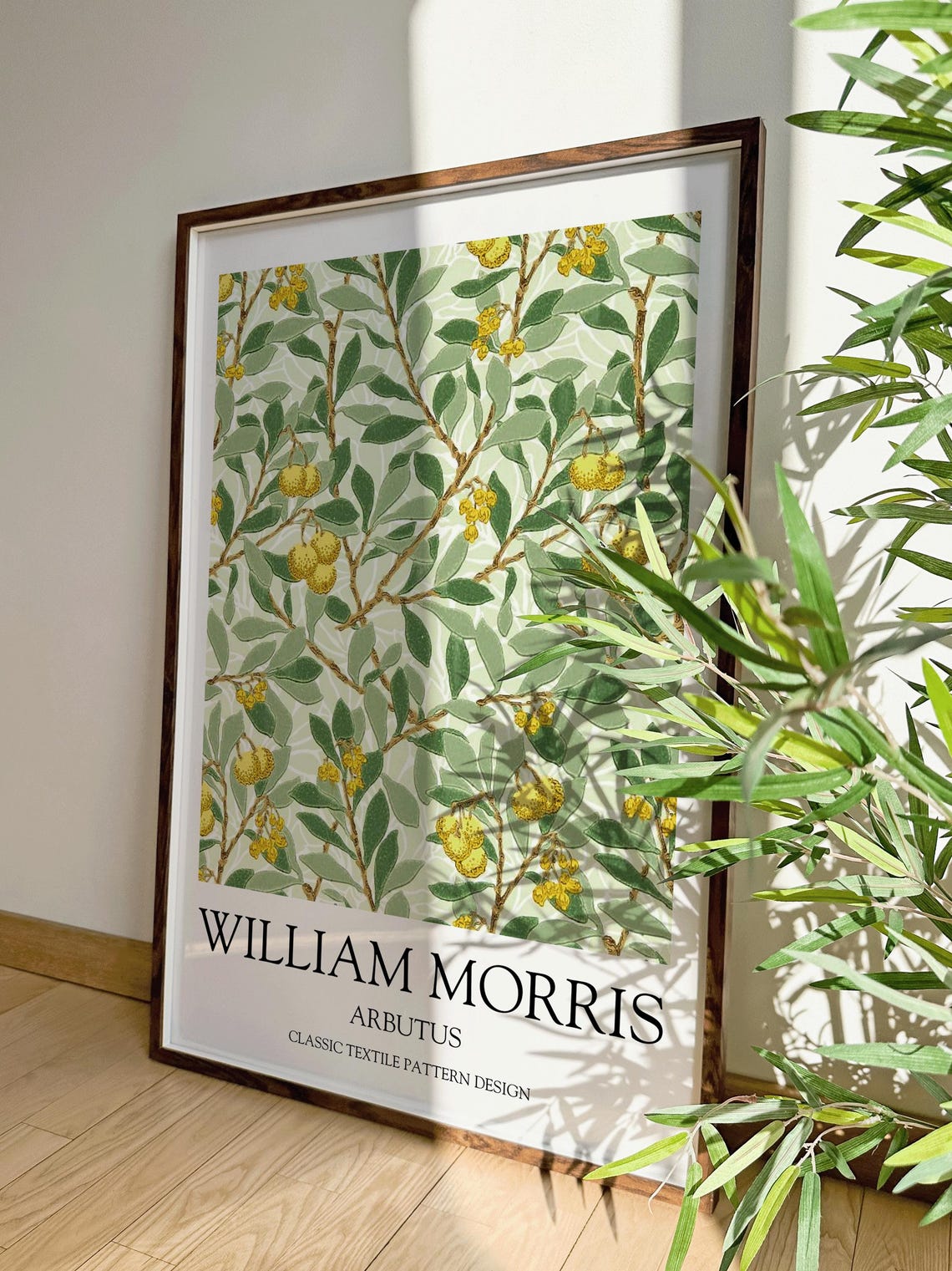 William Morris Arbutus Sage And Lemon, Vintage Poster - Image 4