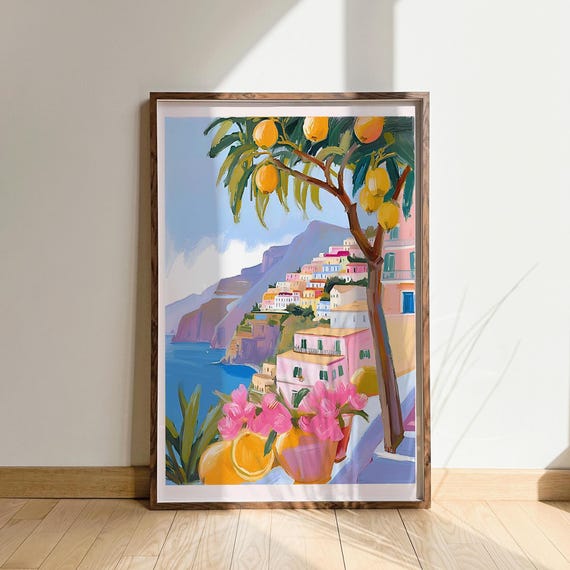 Amalfi Coast Lemon Tree, Italy Summer Wall Art