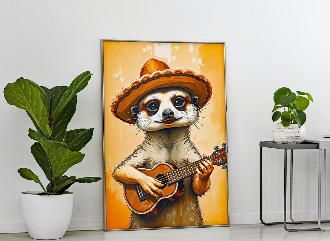 Meerkat Gift, Cute Animal Poster - Image 3