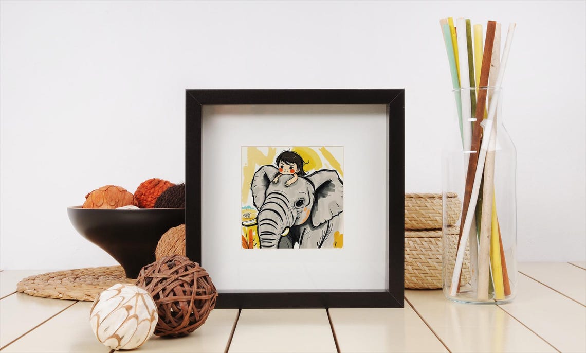 Elephant Poster, Children's Room Safari Decoration - Image 4