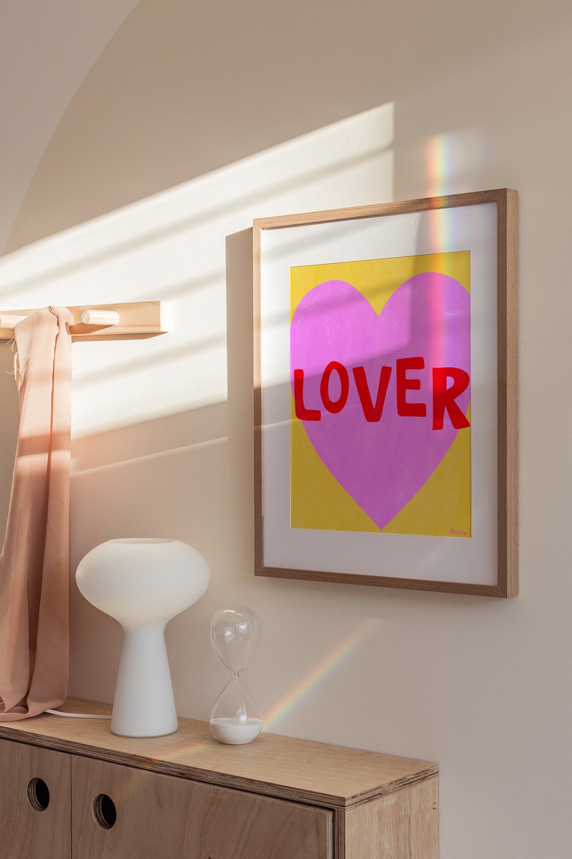 Lover Bold Red Pink Heart Retro Pop Maximalist Fun Quote Poster - Image 4