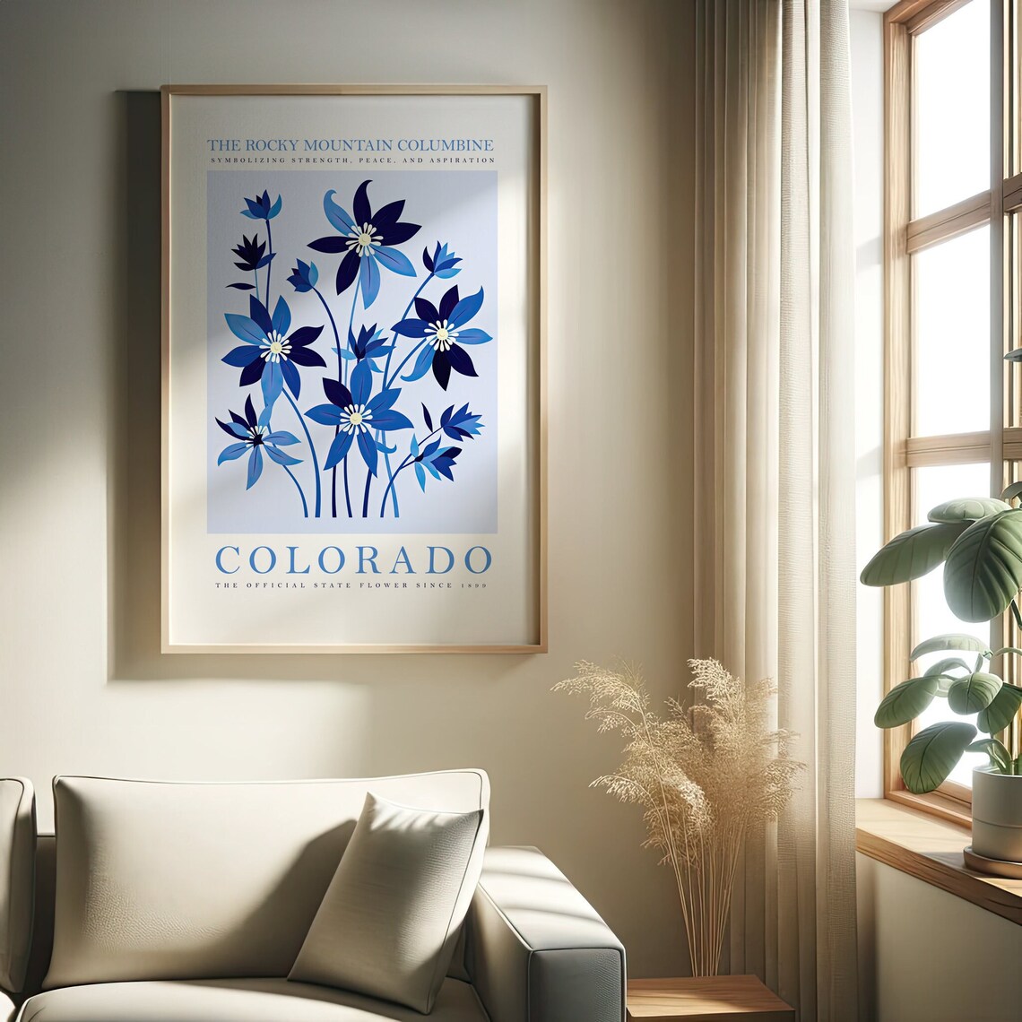 Colorado Rocky Mountain Columbine Floral Art Print