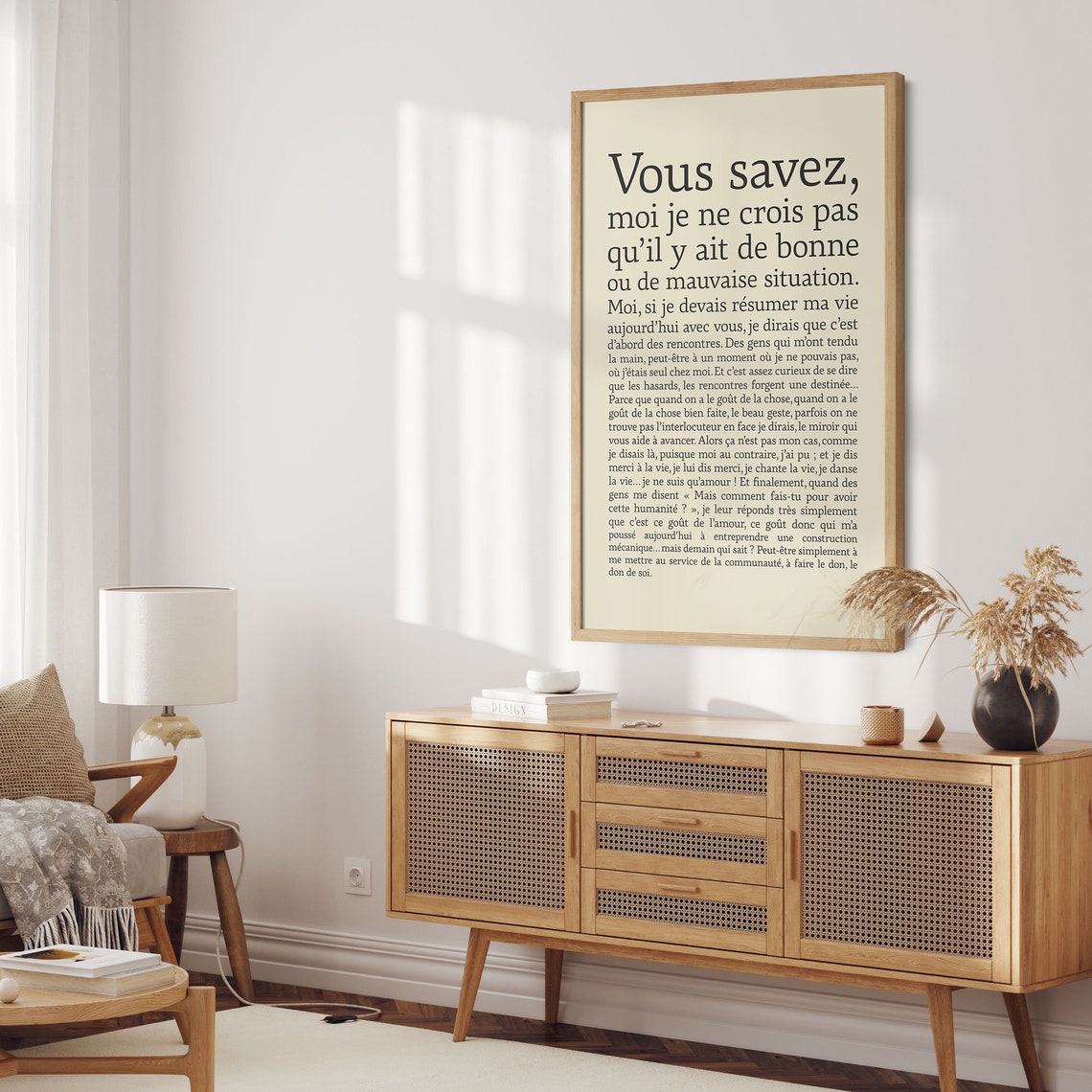 French Literary Quotation Cream Typography Elegant Parisian Poster - Image 4