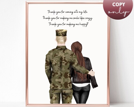 Soldier And Girlfriend Thank You For Coming Into My Life Poster