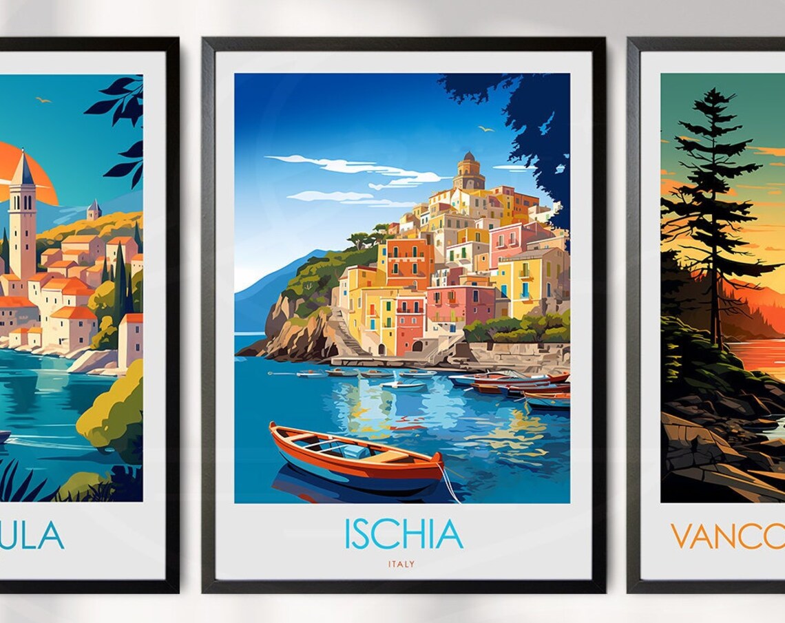 Ischia Travel Poster, Italy Wall Art Print - Image 2