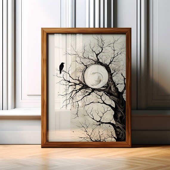 Tree Minimalist Wall Art Modern Minimalist Tree Wall Art Poster Print Living Room Wall Decor Art Printing Boho Gallery