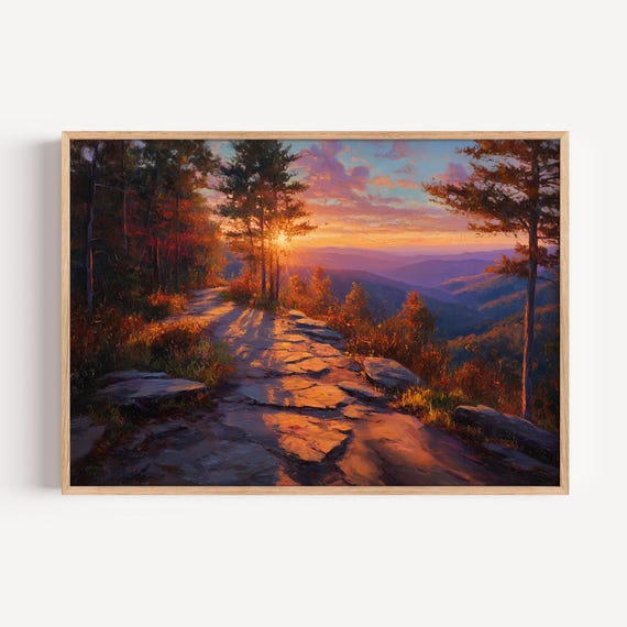 Appalachian Trail Sunset Landscape Art Print