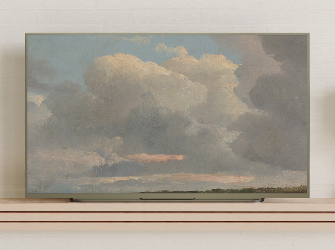 Vintage Sky Landscape Art Print, Cloud Paintings - Image 3