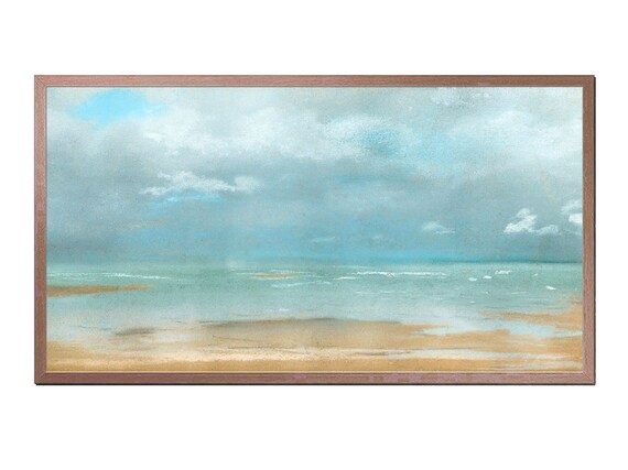 Edgar Degas Beach At Low Tide Pastel Seascape Vintage Impressionist Art Poster