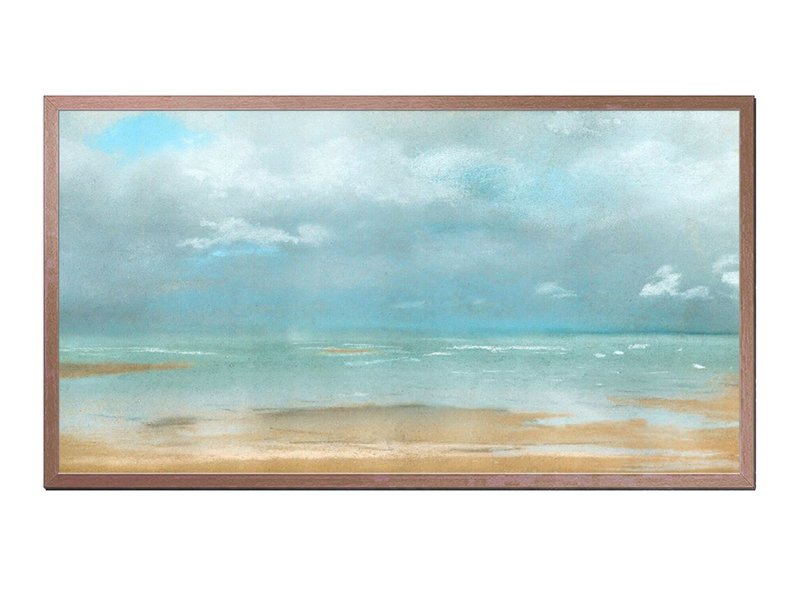 Edgar Degas Beach At Low Tide Pastel Seascape Vintage Impressionist Art Poster