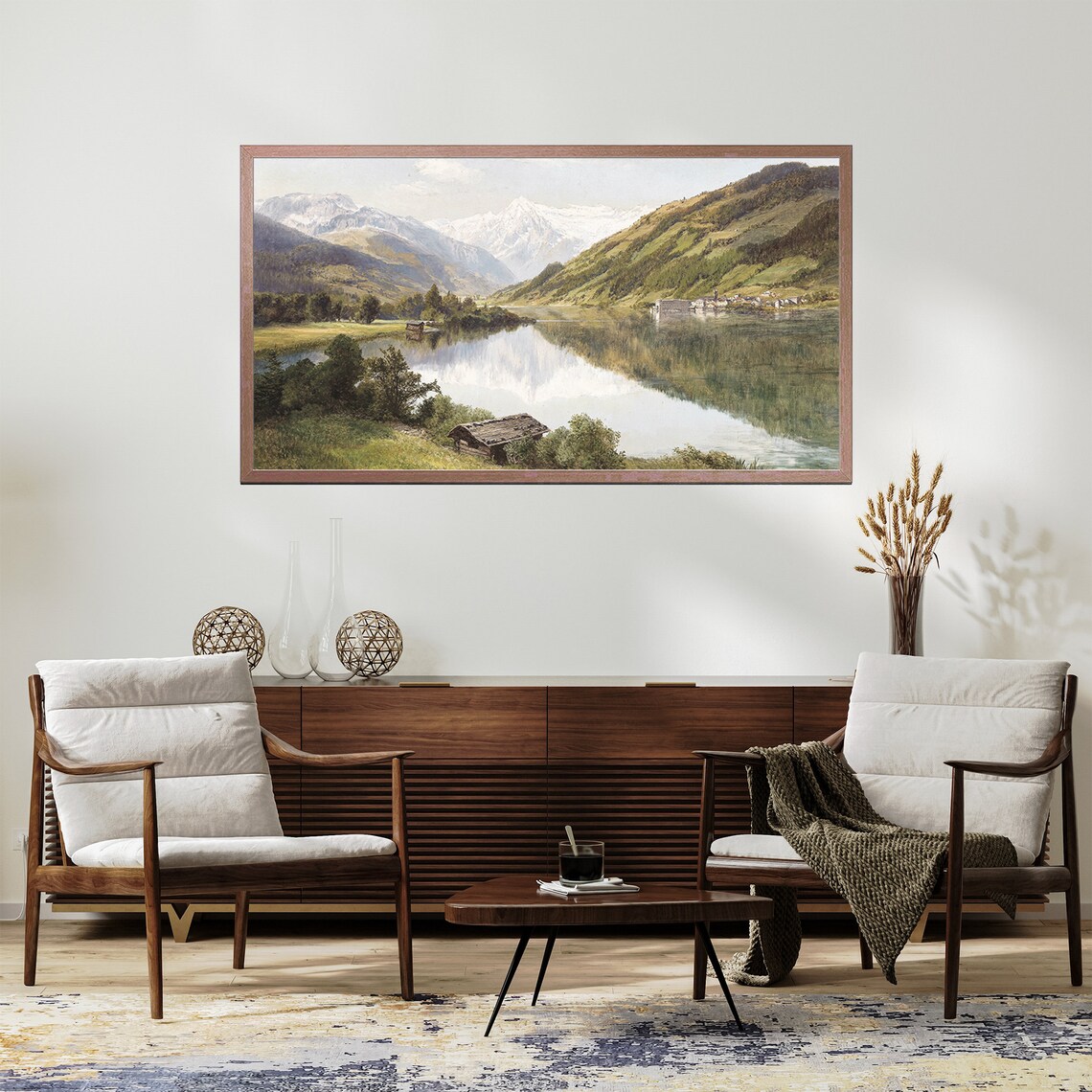 Vintage Landscape Paintings, Frame TV Art Print - Image 3